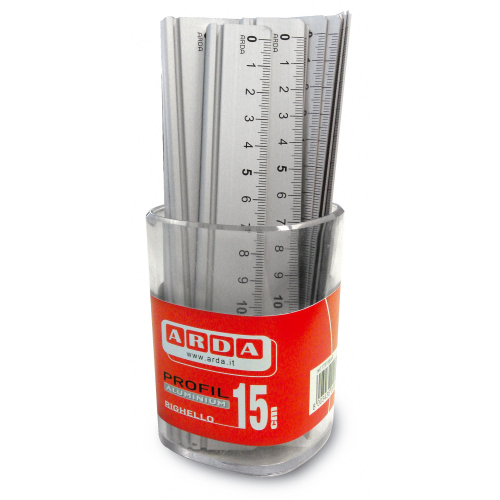 ARDA BARATTOLO 15 RIGHELLI LINEA ALLUMINIO CON TIRACHINA 15 CM